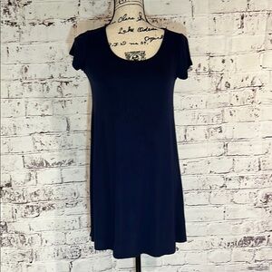 Socialite Blue Simple Cap Sleeve Dress